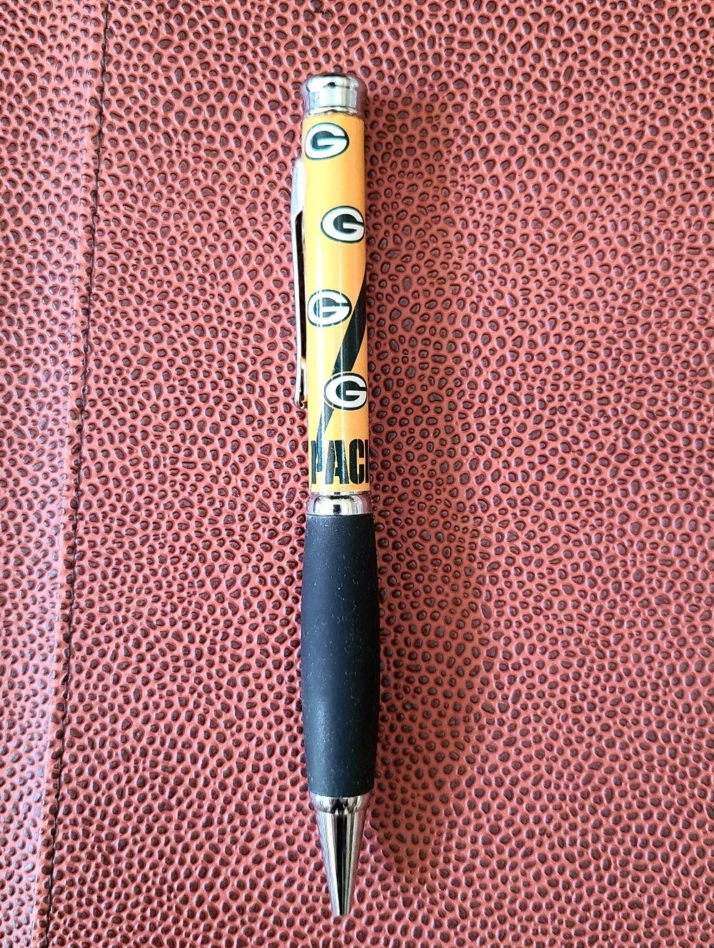 Vintage Green Bay Packers Pigskin Leather Portfolio Organizer Notebook & Pen